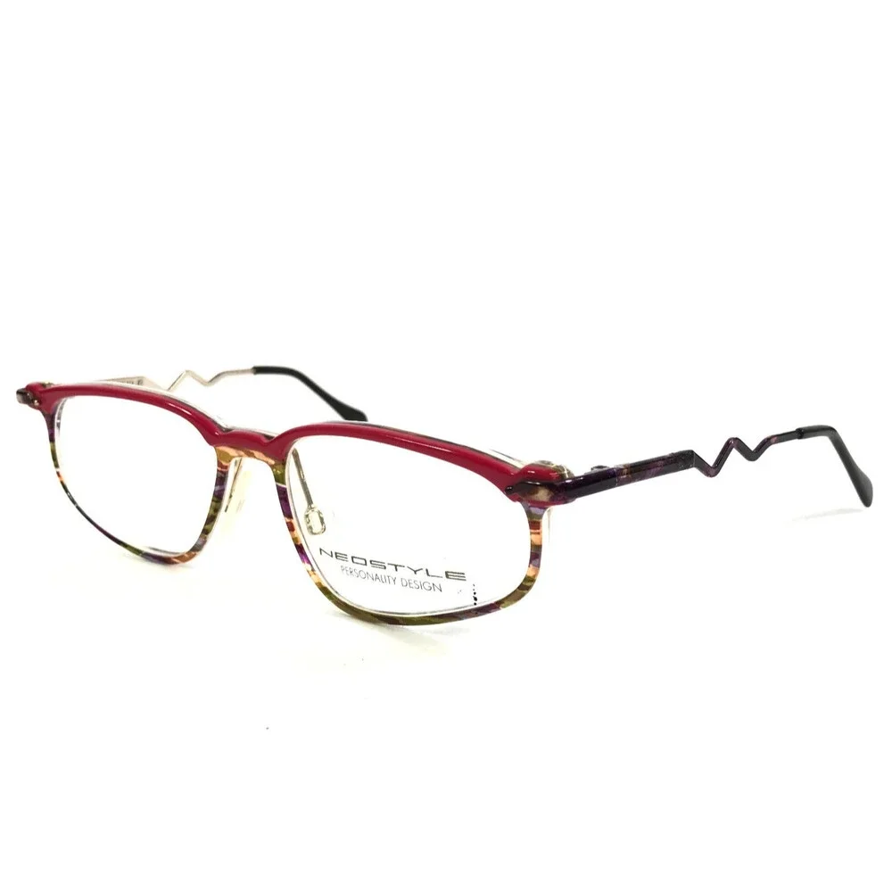 Vintage Neostyle Eyeglasses Frames FORUM 548 376 Purple Red Modernist 54-17-120